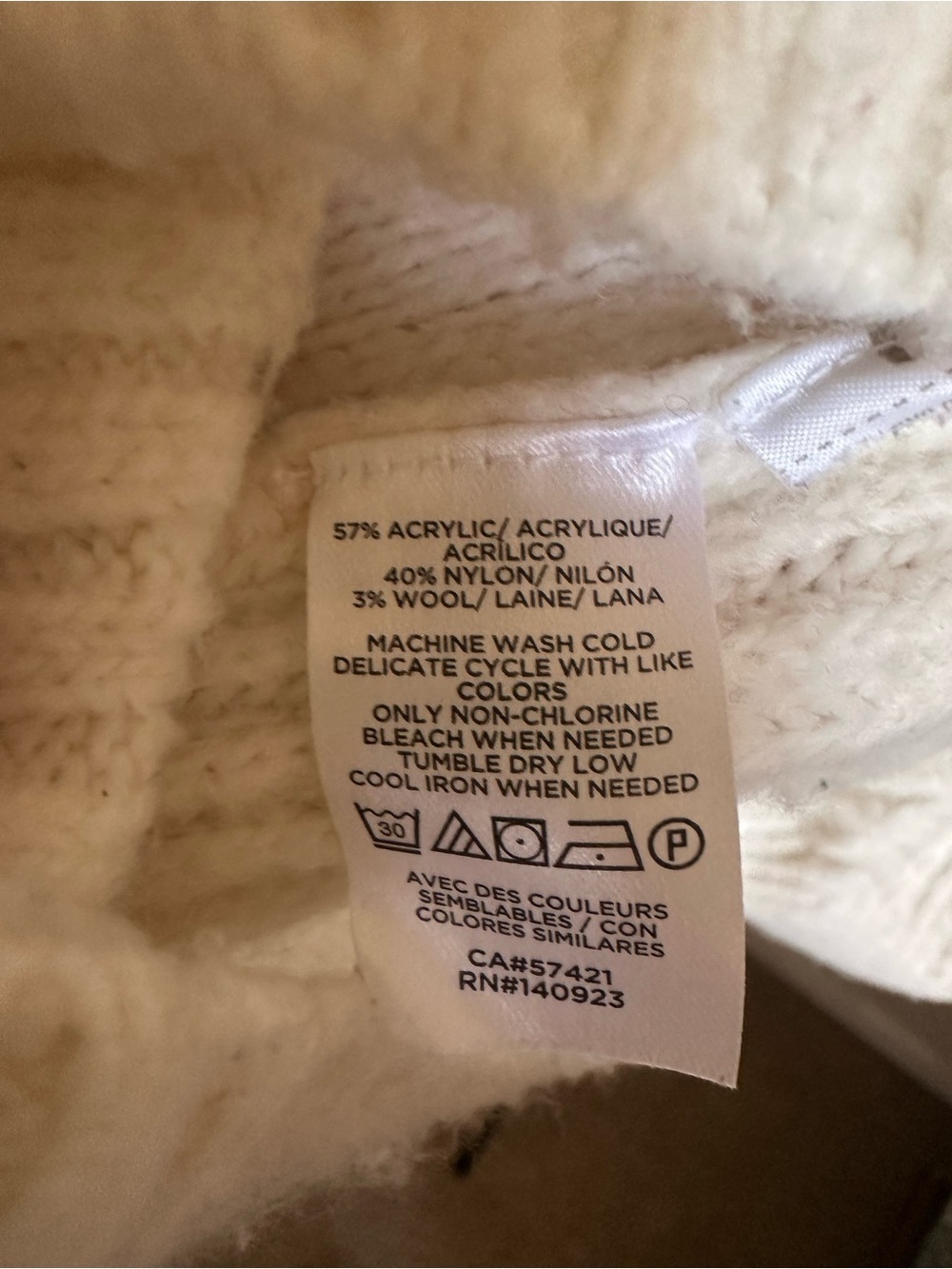 LOFT Cream Cable Turtleneck Sweater - Picture 6 of 7